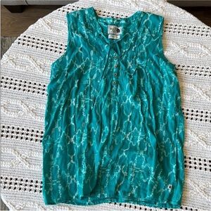 The North Face Turquoise Sleeveless Blouse Tank Top